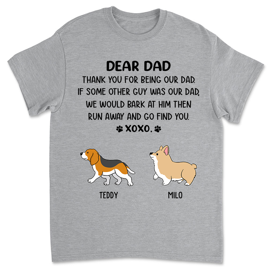 Dear Dad Xoxo - Customizable Unisex Personalized T - shirt for Pet Lovers