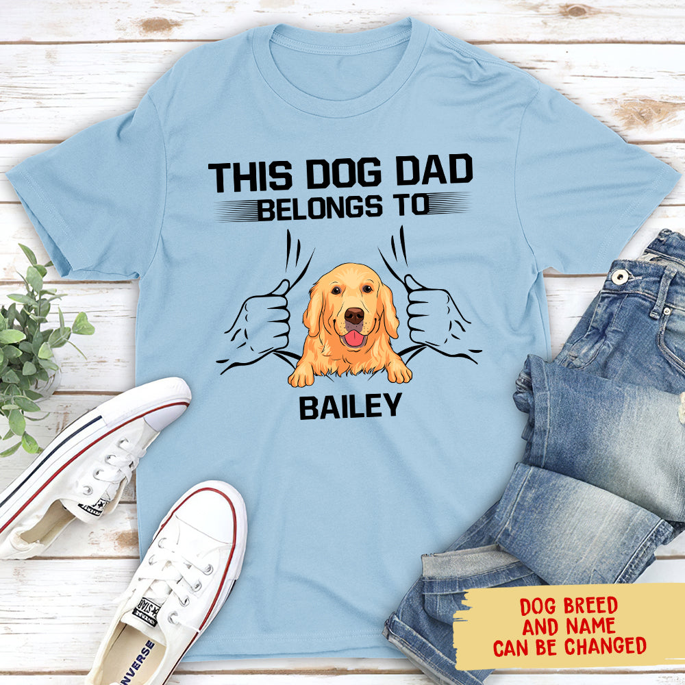 Personalized Unisex Dog Dad Tribute T-shirt - Ideal Gift for Pet Lovers