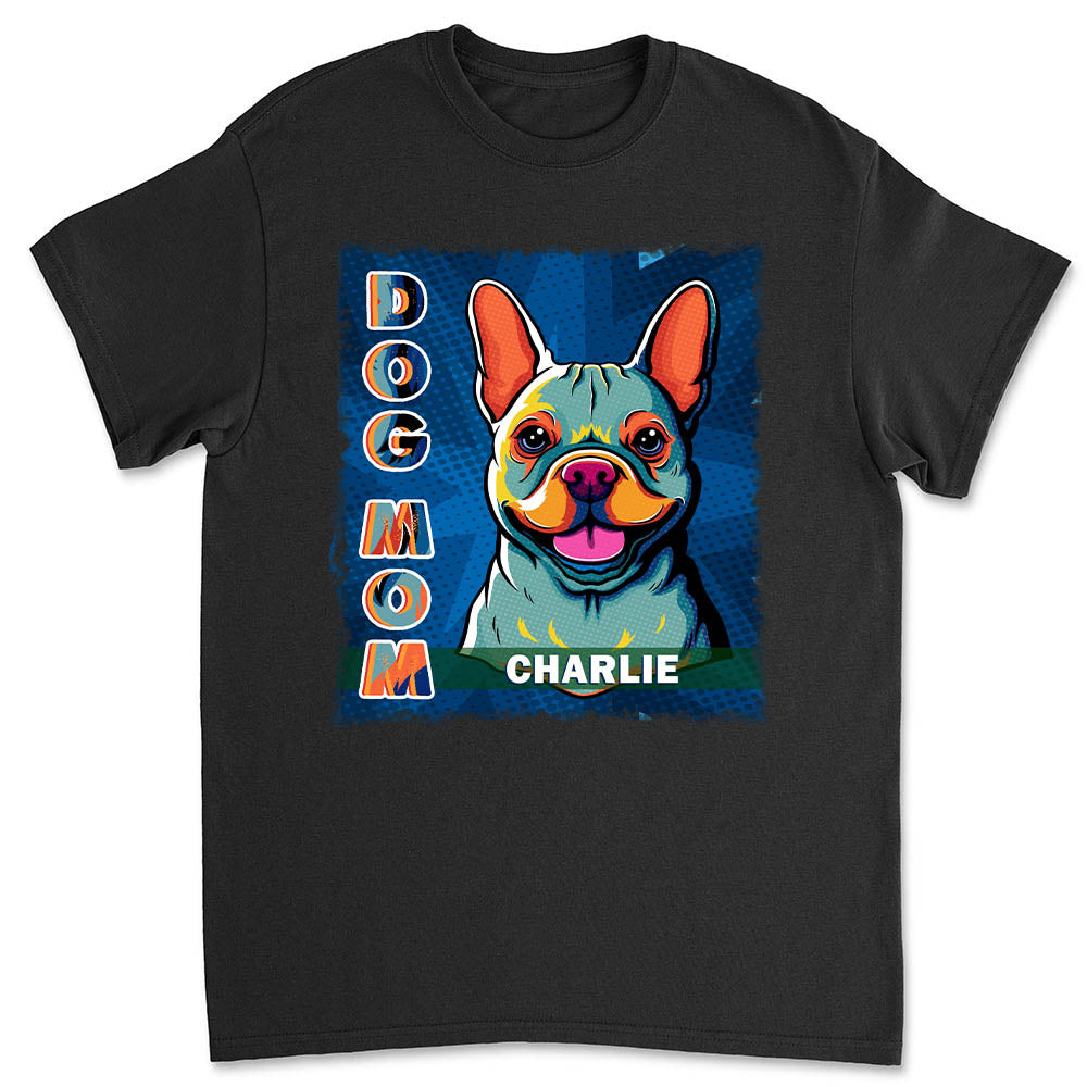 Personalized Custom Unisex Dog Mom and Dad Popart T-shirt - Ideal Gift for Pet Lovers