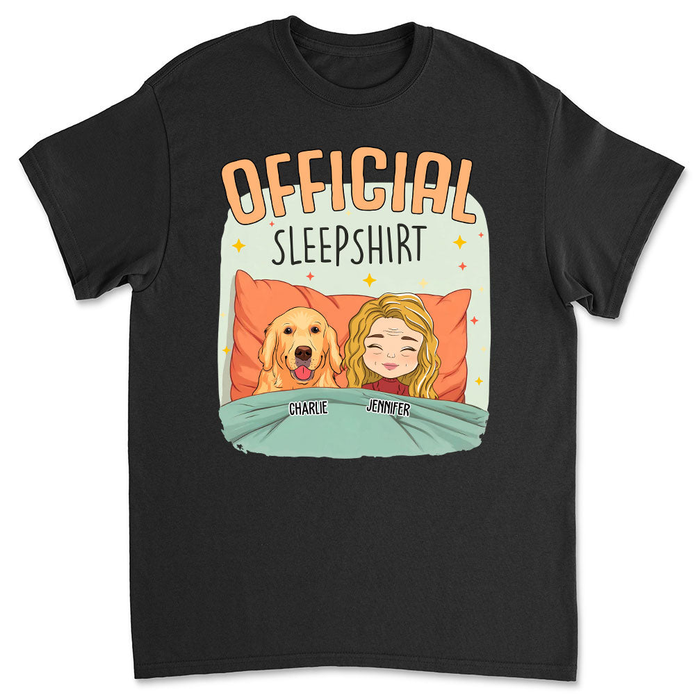 Personalized Unisex Sleep With My Dog T-shirt - Ideal Gift for Pet Lovers