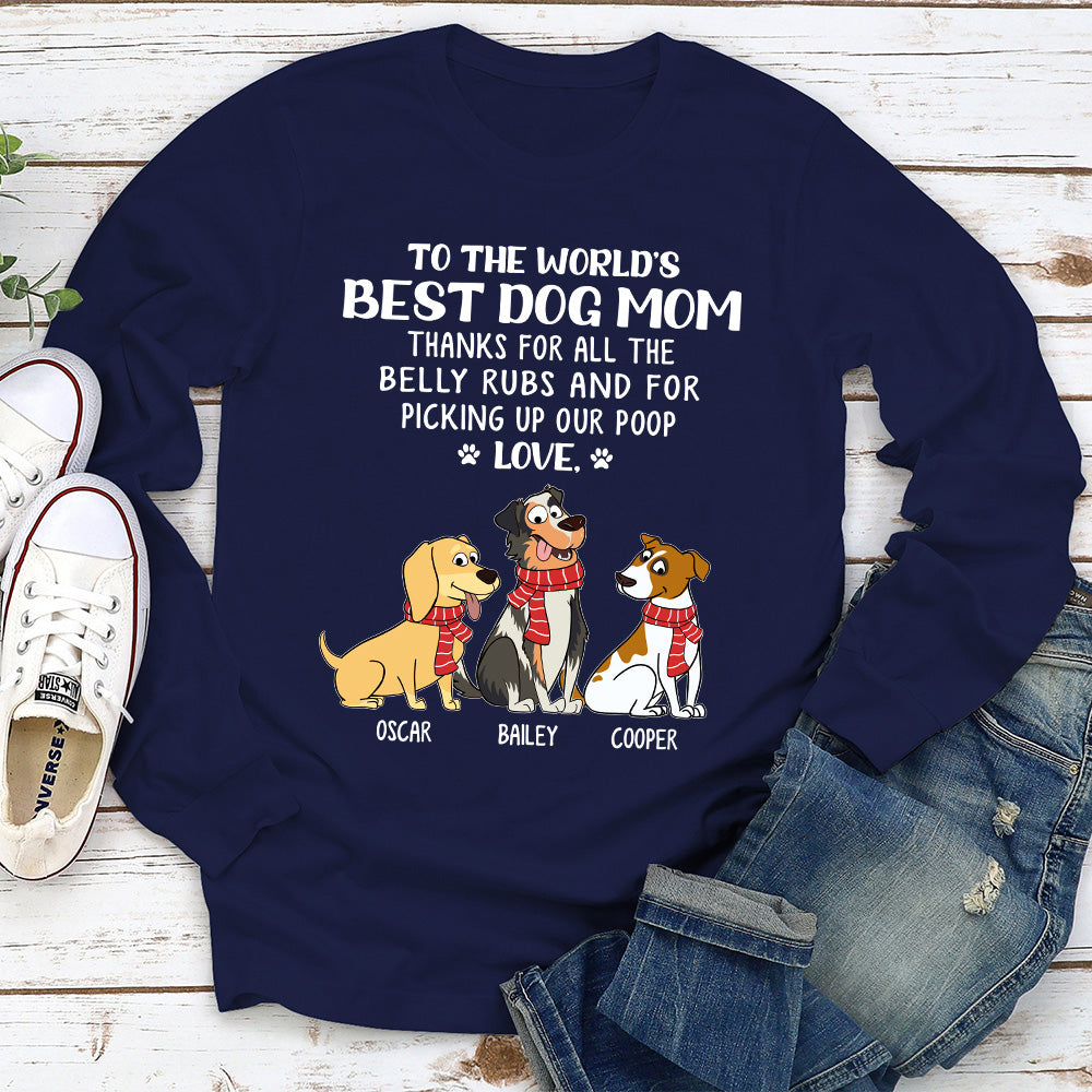 The Belly Rubs - Personalized Custom Long Sleeve T - shirt for Pet Lovers