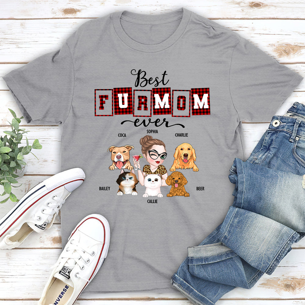 Best Fur Mom of the Year - Customizable Unisex Personalized T-shirt for Pet Lovers