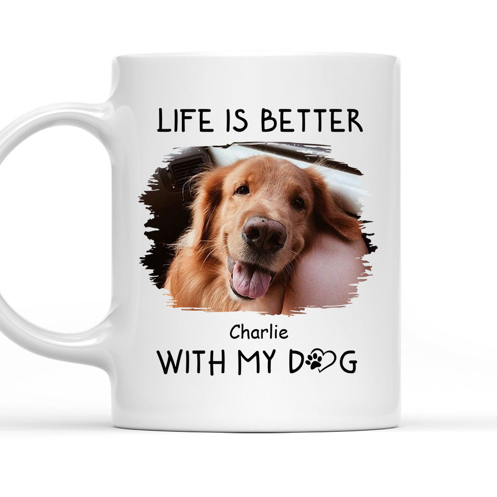 Personalized Better With Pets Photo Custom Coffee Mug - Ideal Gift for Pet Lovers