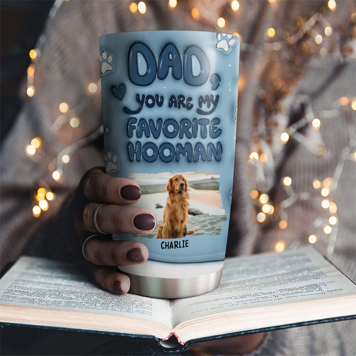 Personalized 3D Inflated Effect Custom Tumbler - Ideal for Dog Lovers
