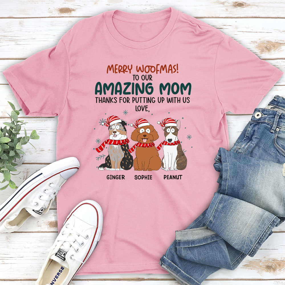 Funny Woofmas - Customizable Unisex Personalized T - shirt for Pet Lovers