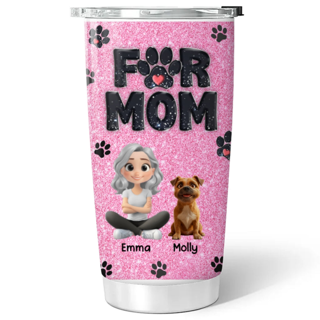 Personalized Lovely Fur Mom Blink Stainless Steel Tumbler