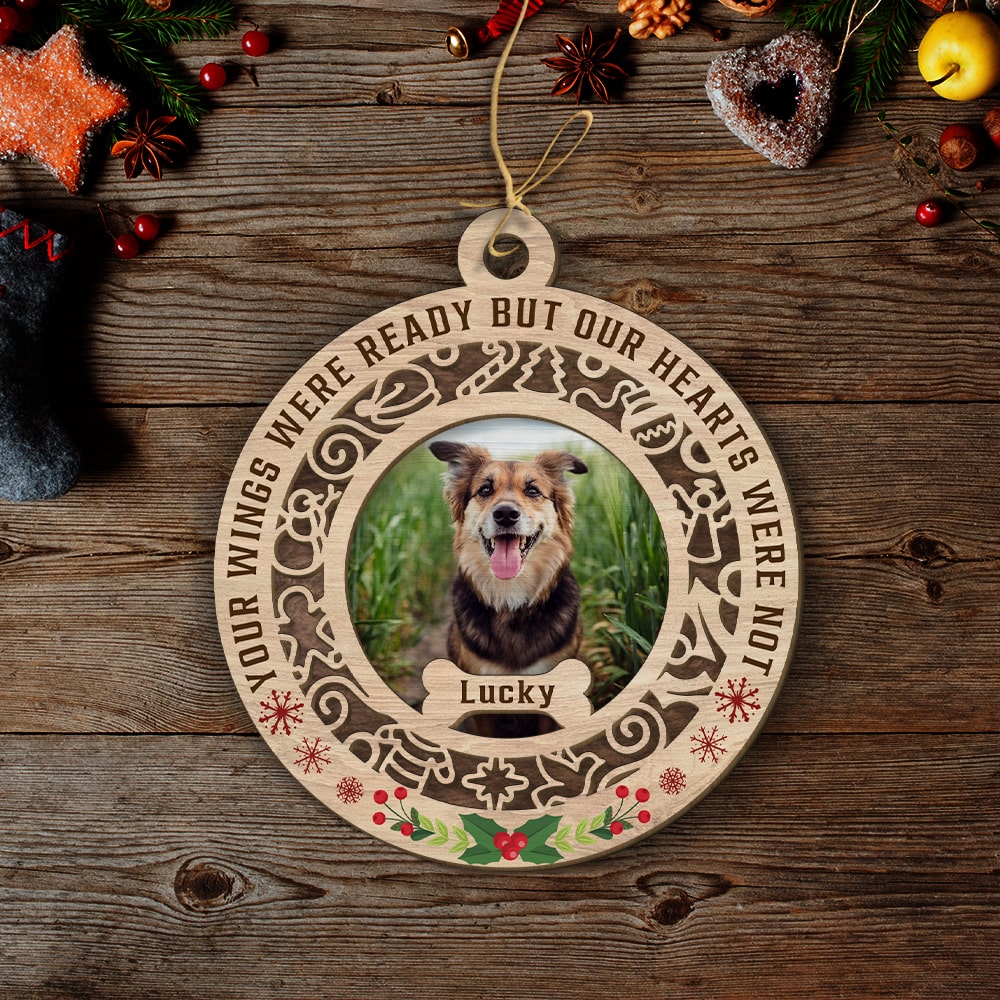 Your Wings - Customizable 2 - Layered Personalized Wood Ornament for Pet Lovers