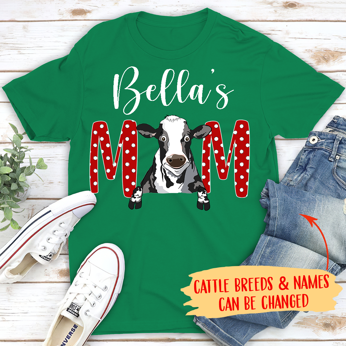 Personalized Unisex 'Moo Mom/Dad' Custom T-shirt - Ideal Gift for Pet Lovers
