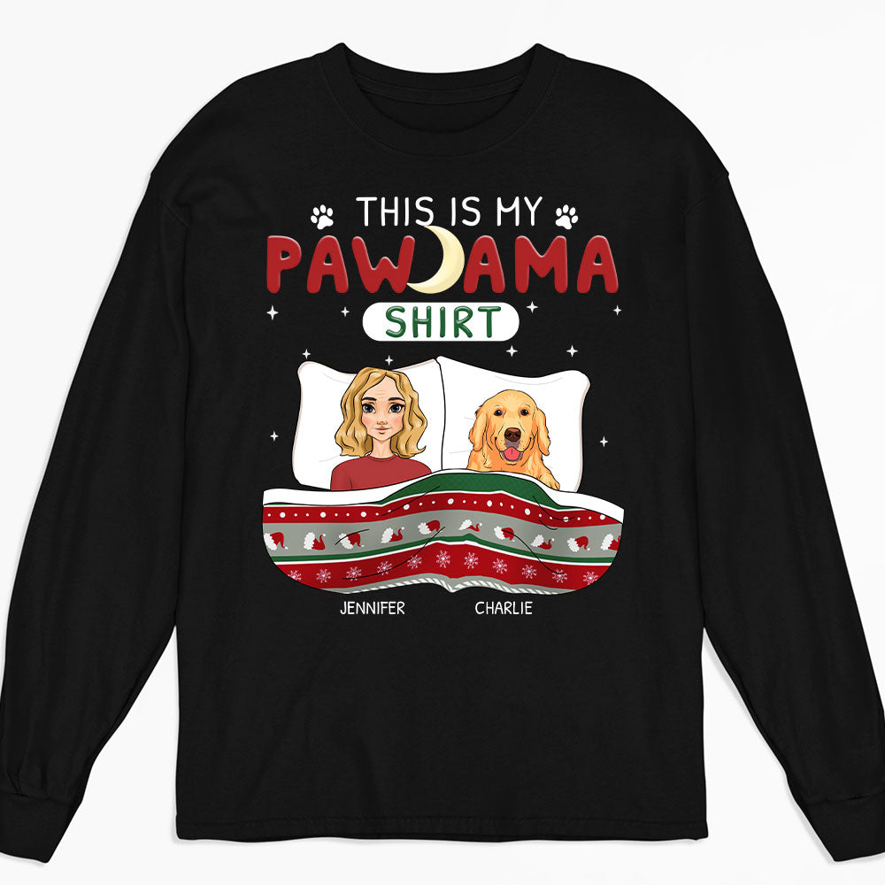 Holiday Pawfect Personalized Custom Long Sleeve T - shirt for Pet Lovers