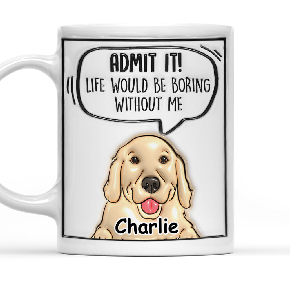 Personalized 3D Inflated Effect Custom Dog-themed Mug