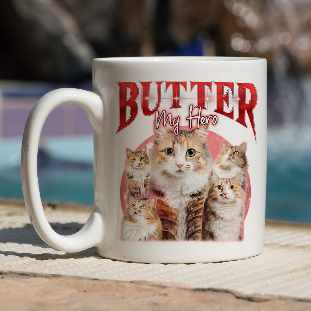 Custom Vintage Pet Face Personalized Coffee Mug - Version 8
