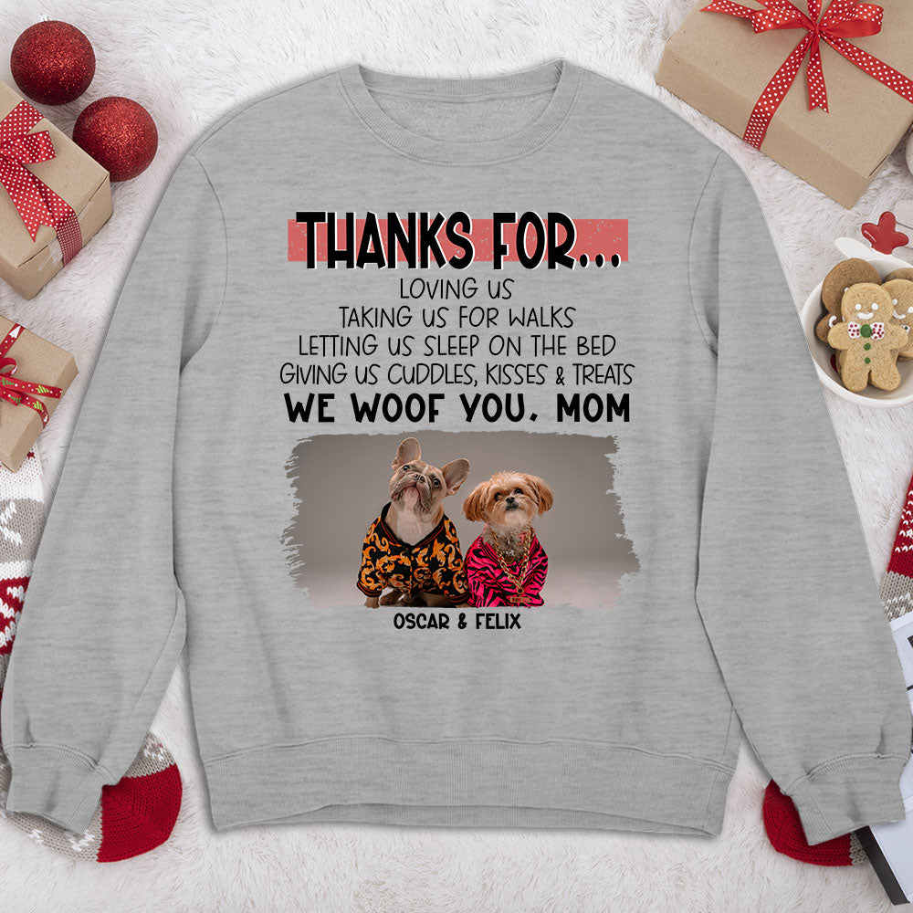 Cuddles Kisses Personalized Custom Treats Sweatshirt for Pet Lovers