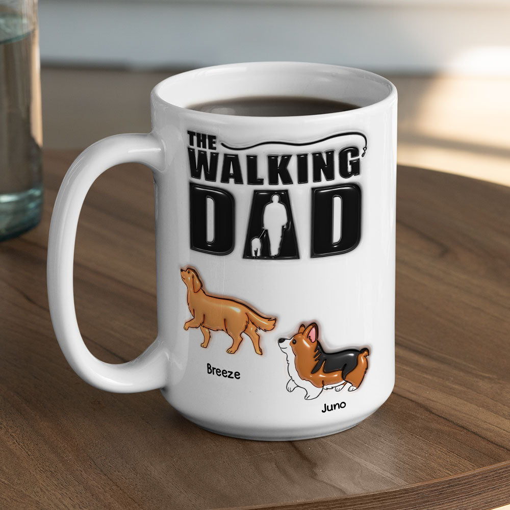 Personalized 3D Inflated Effect Custom Mug for Walking Dad