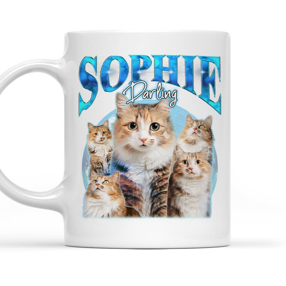 Custom Vintage Pet Face Personalized Coffee Mug - Version 8