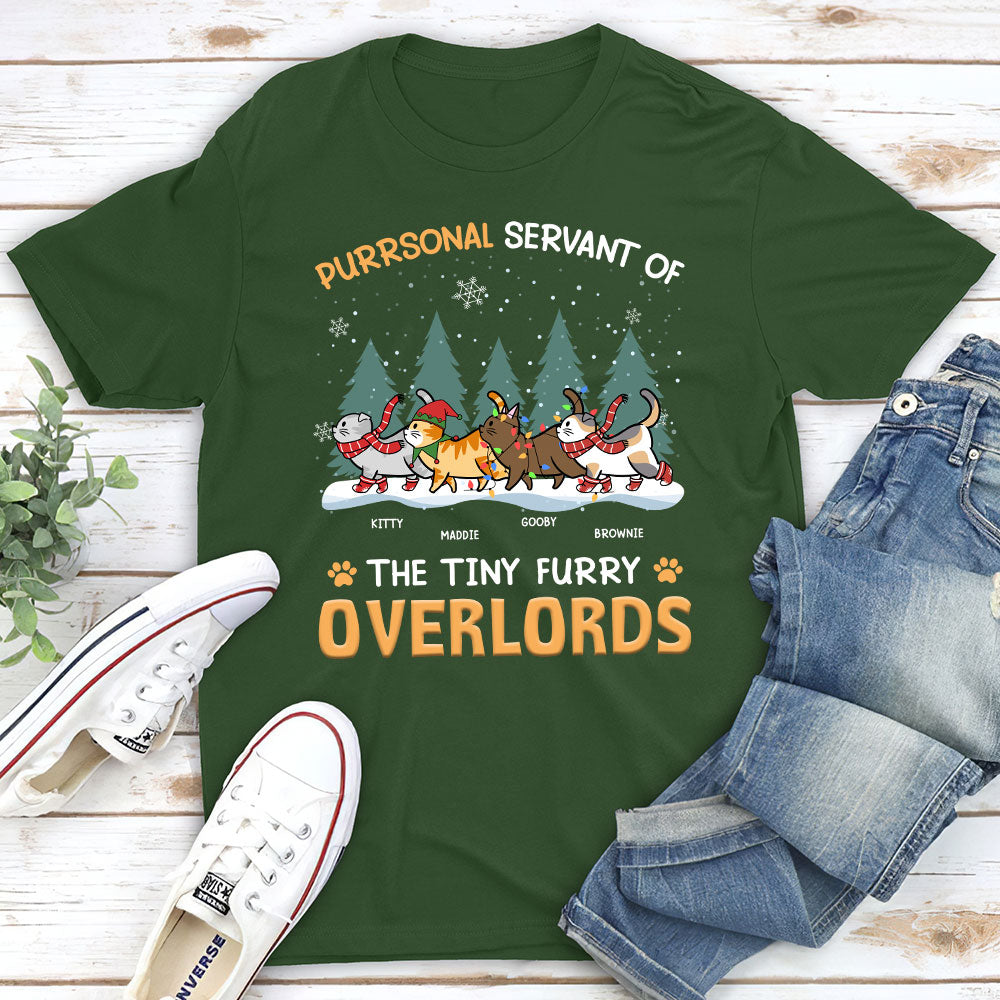 Customizable Unisex T-shirt for Pet Lovers: Servant Of Tiny Overlords