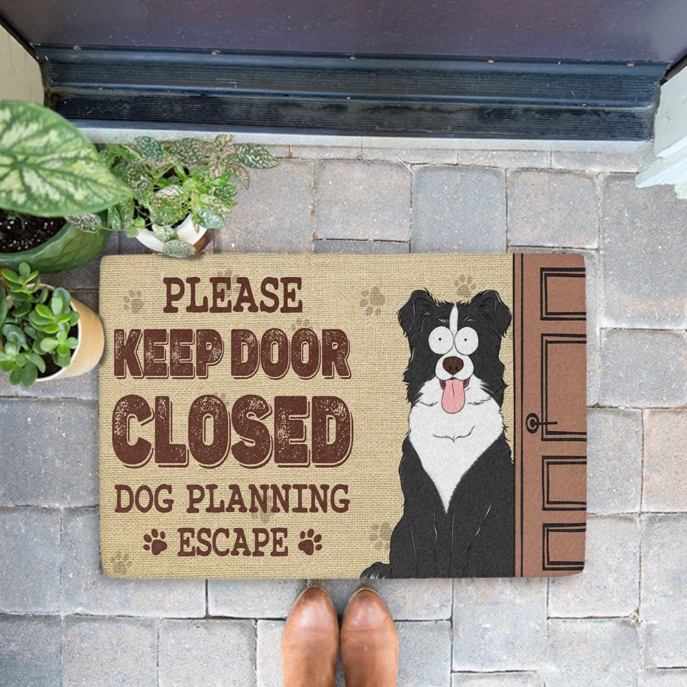 Dog Planning Version 2 - Customizable Personalized Pet Doormat