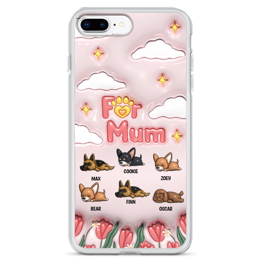Personalized 3D Inflated Effect Phone Case - Show Your Love for Fur Moms