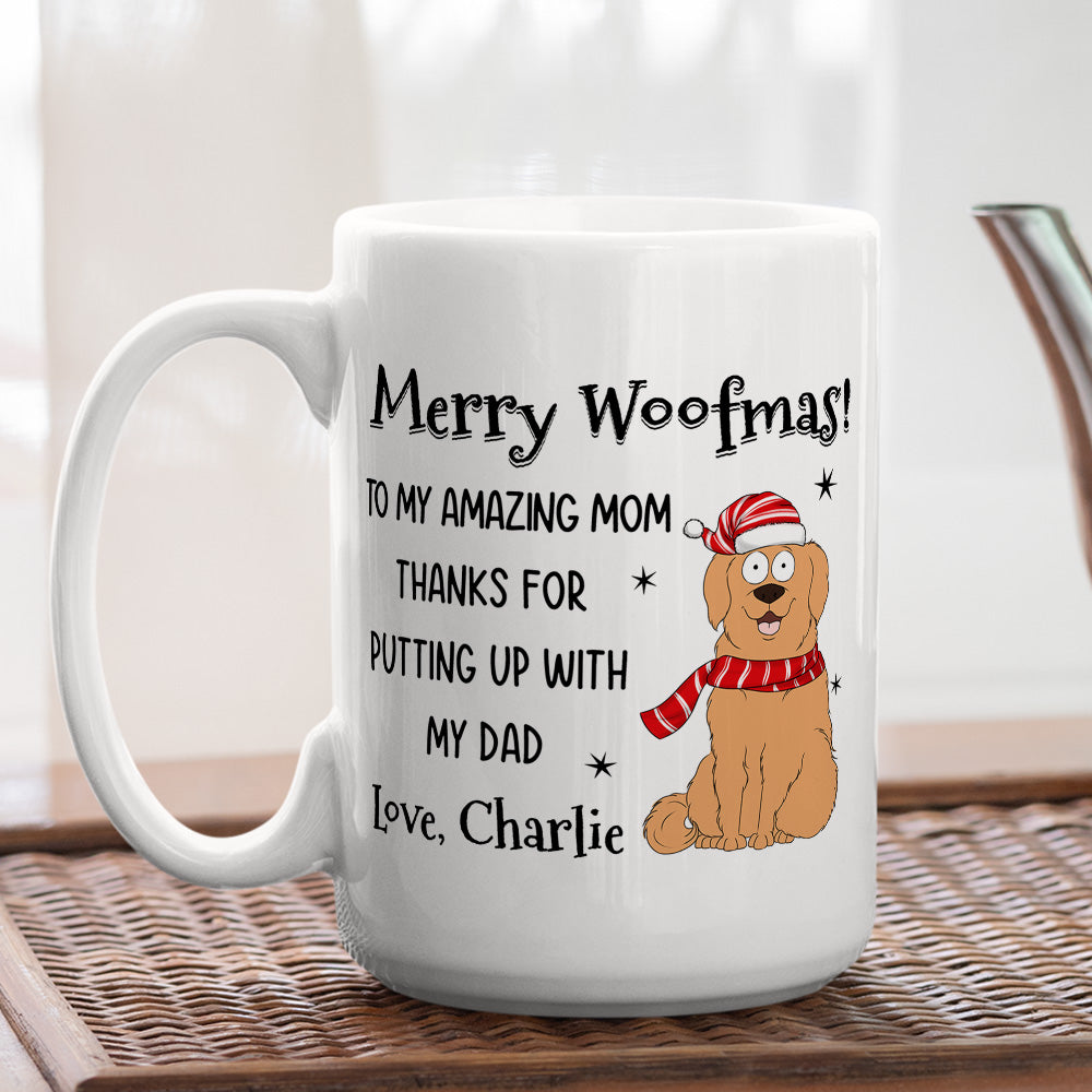 Personalized Christmas Dog Coffee Mug - Ideal Gift for Pet Lovers