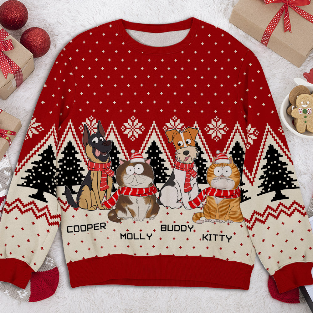 Pet Parents Personalized All-Over Print Custom Sweatshirt - Ideal Gift for Pet Lovers