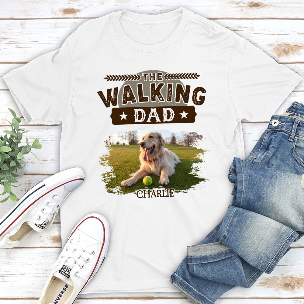The Vintage Walking Dad - Customizable Unisex Personalized T-shirt for Pet Lovers