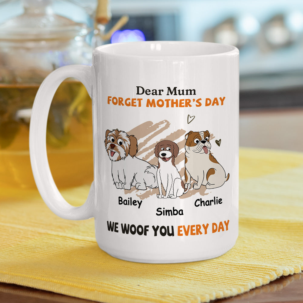 Daily Woof for Mom - Customized Personalized Coffee Mug