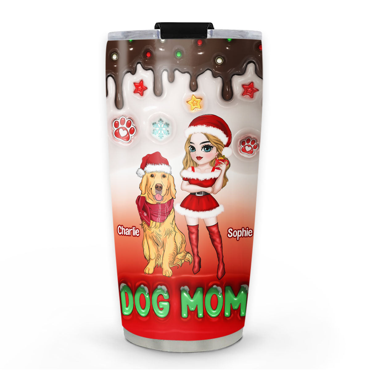 Personalized 3D Inflated Effect Tumbler for Dog Moms