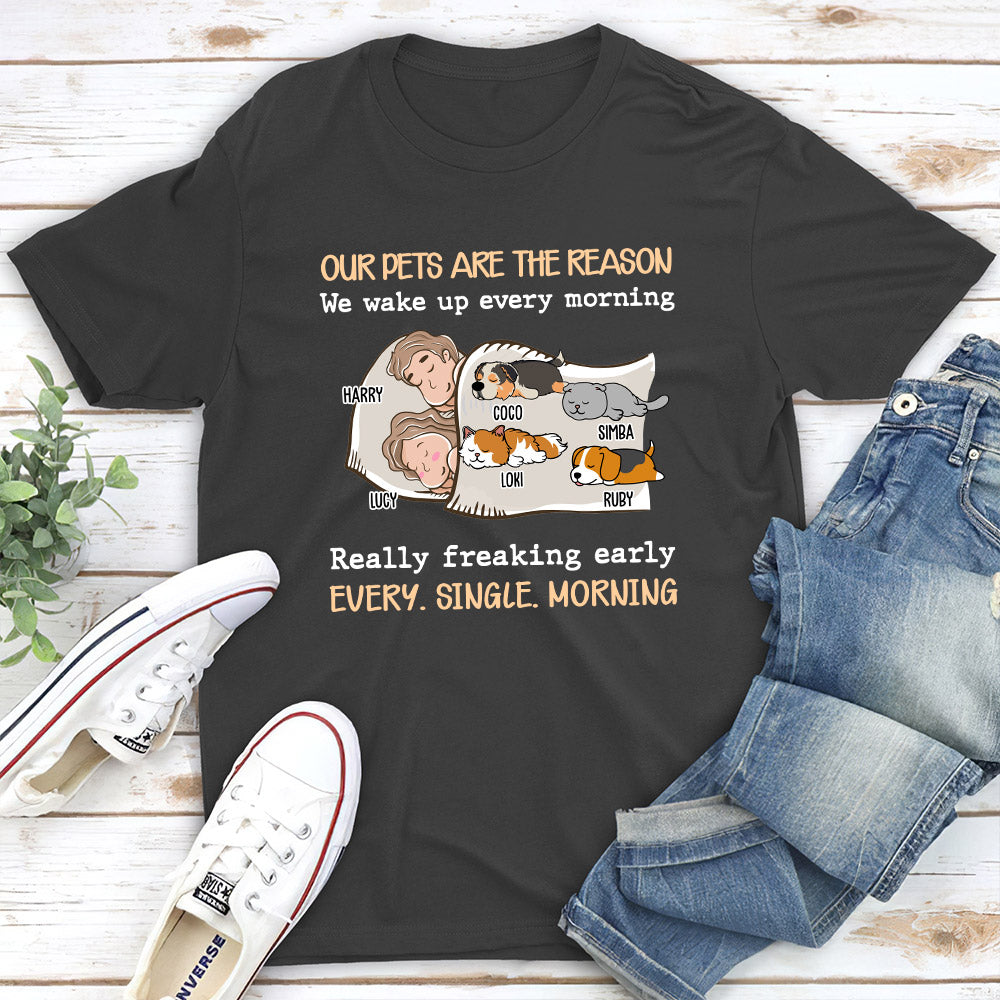Personalized Custom Unisex My Pet Reason Couple 2 T-shirt - Ideal Gift for Pet Lovers
