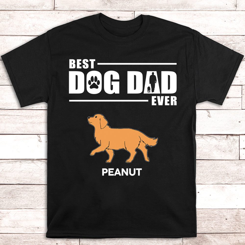 Top-Rated Personalized Custom Unisex Dog Dad Silhouette T-shirt