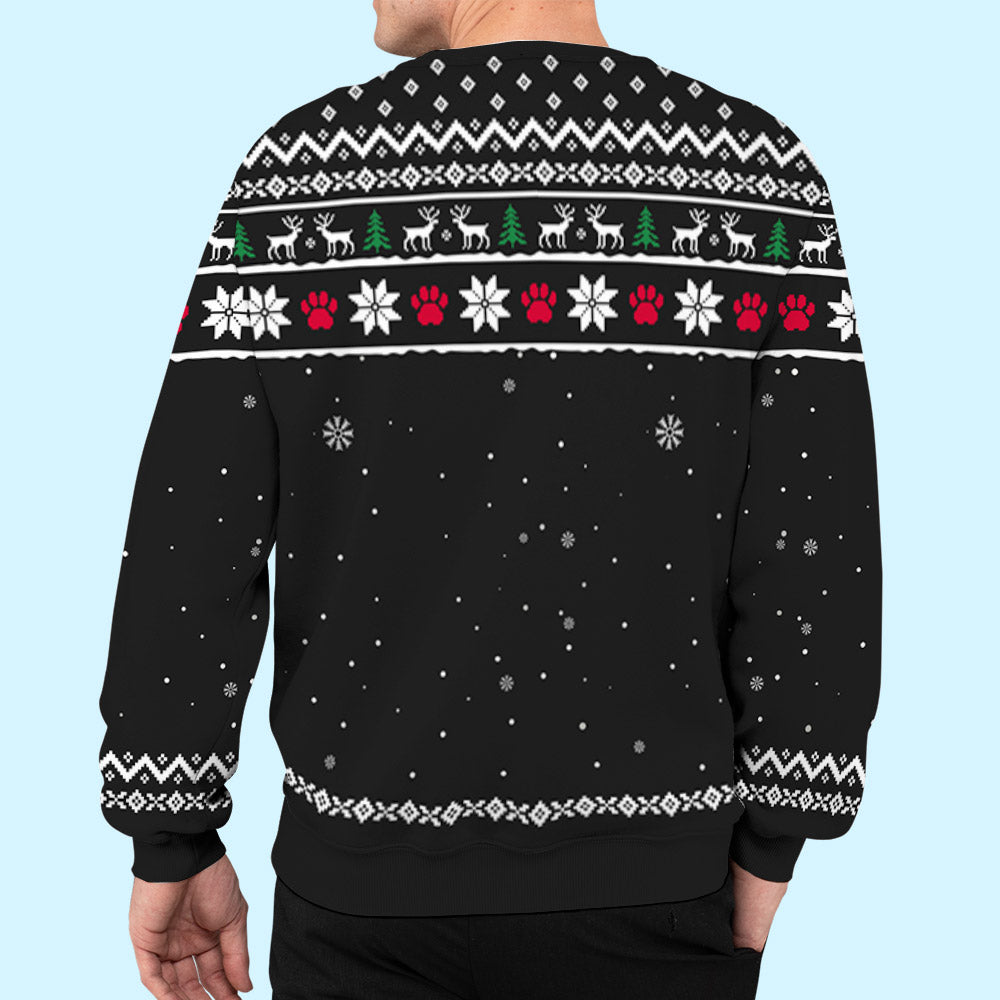 Customizable All-Over-Print Winter Sweatshirt for Dogs and Cats - Ideal Gift for Pet Lovers