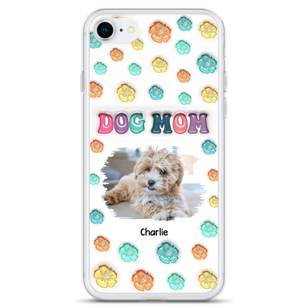 Customizable 3D Inflated Effect Dog Mom Summer Photo Personalized Phone Case