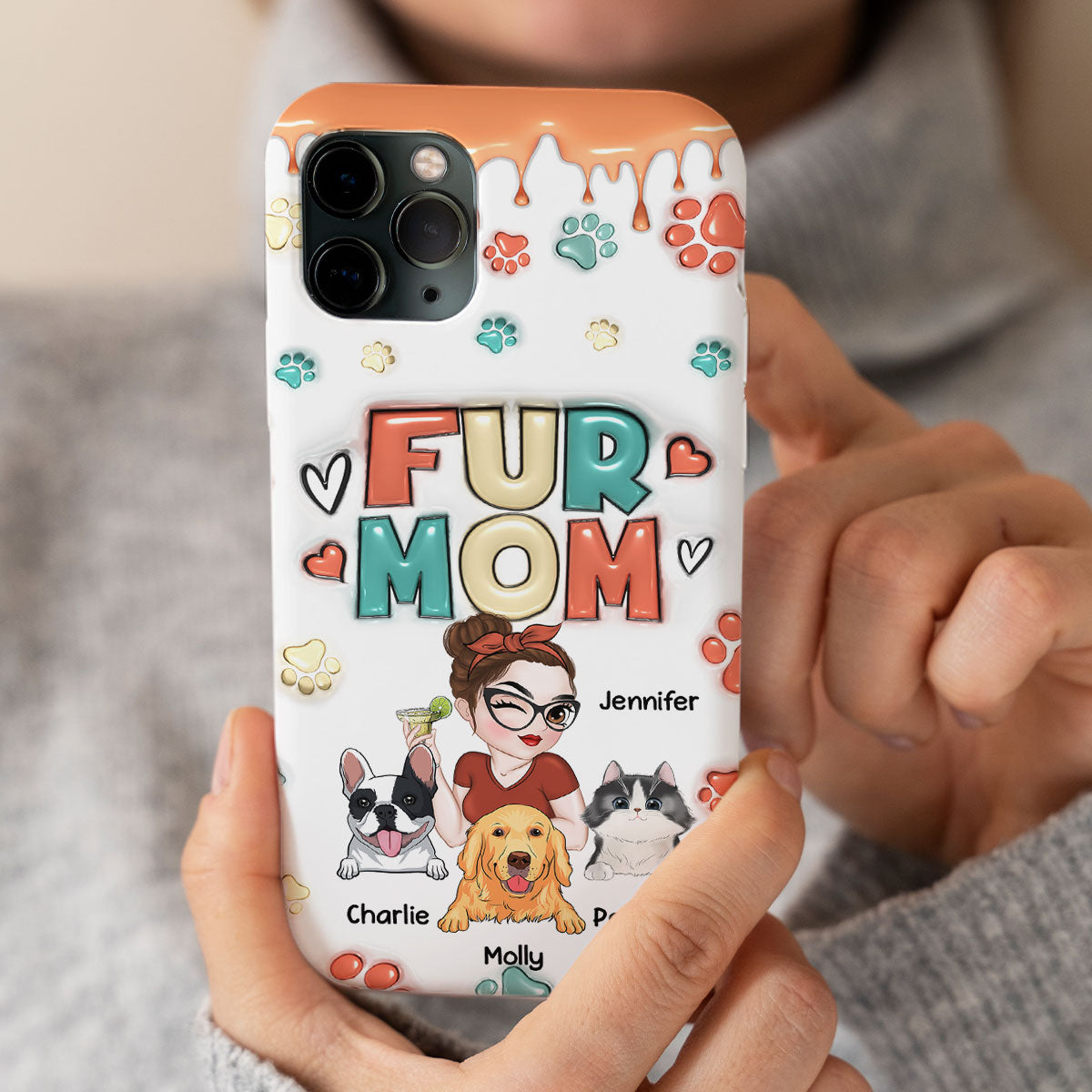 My Lovely Pet - Customizable 3D Inflated Effect Personalized Phone Case