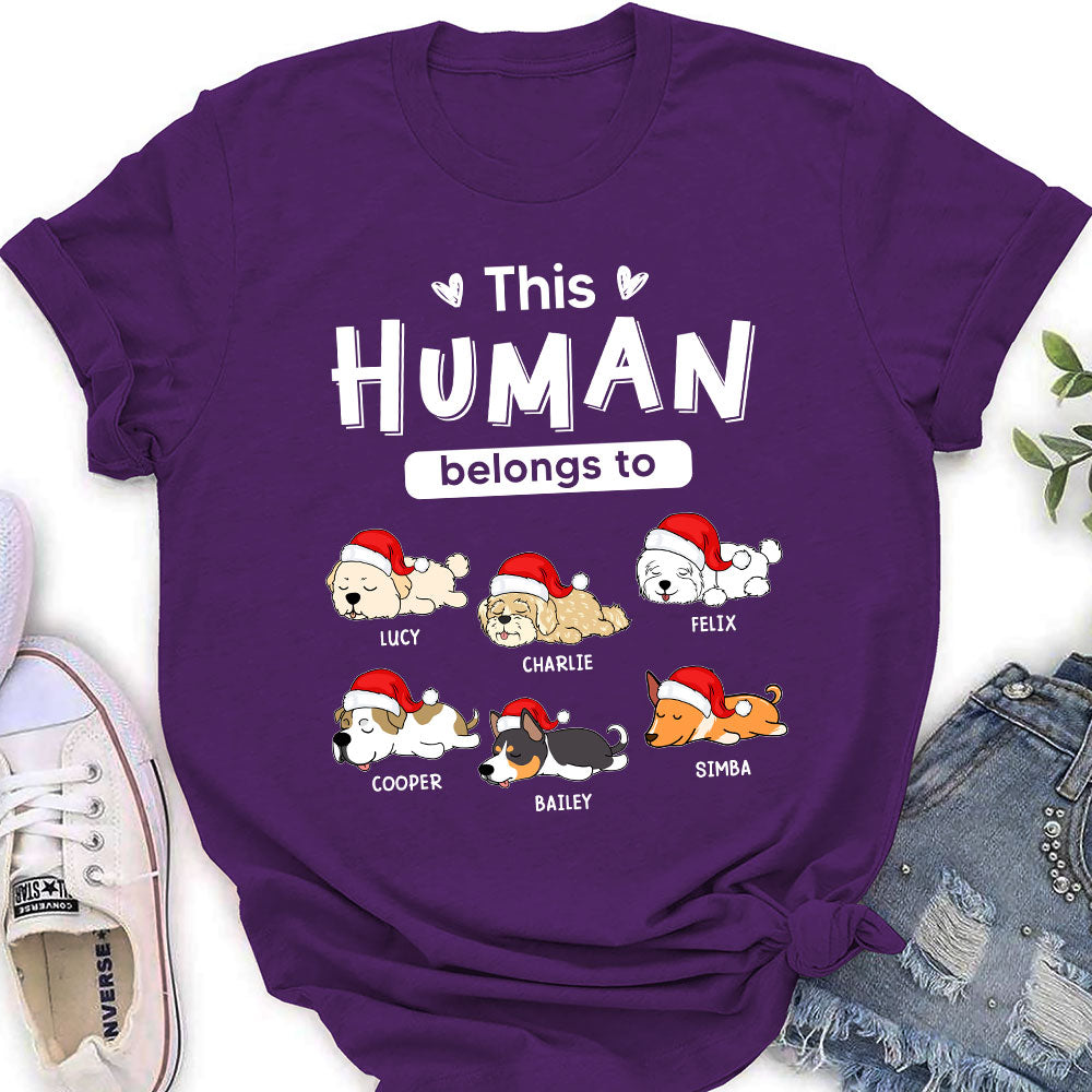 Customizable Sleeping Dogs Personalized Women's T-shirt - Ideal Gift for Pet Lovers