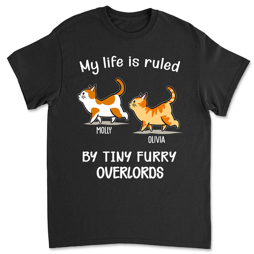 Personalized Unisex 'My Life Is Ruled By Cats' T-shirt - Ideal Gift for Pet Lovers