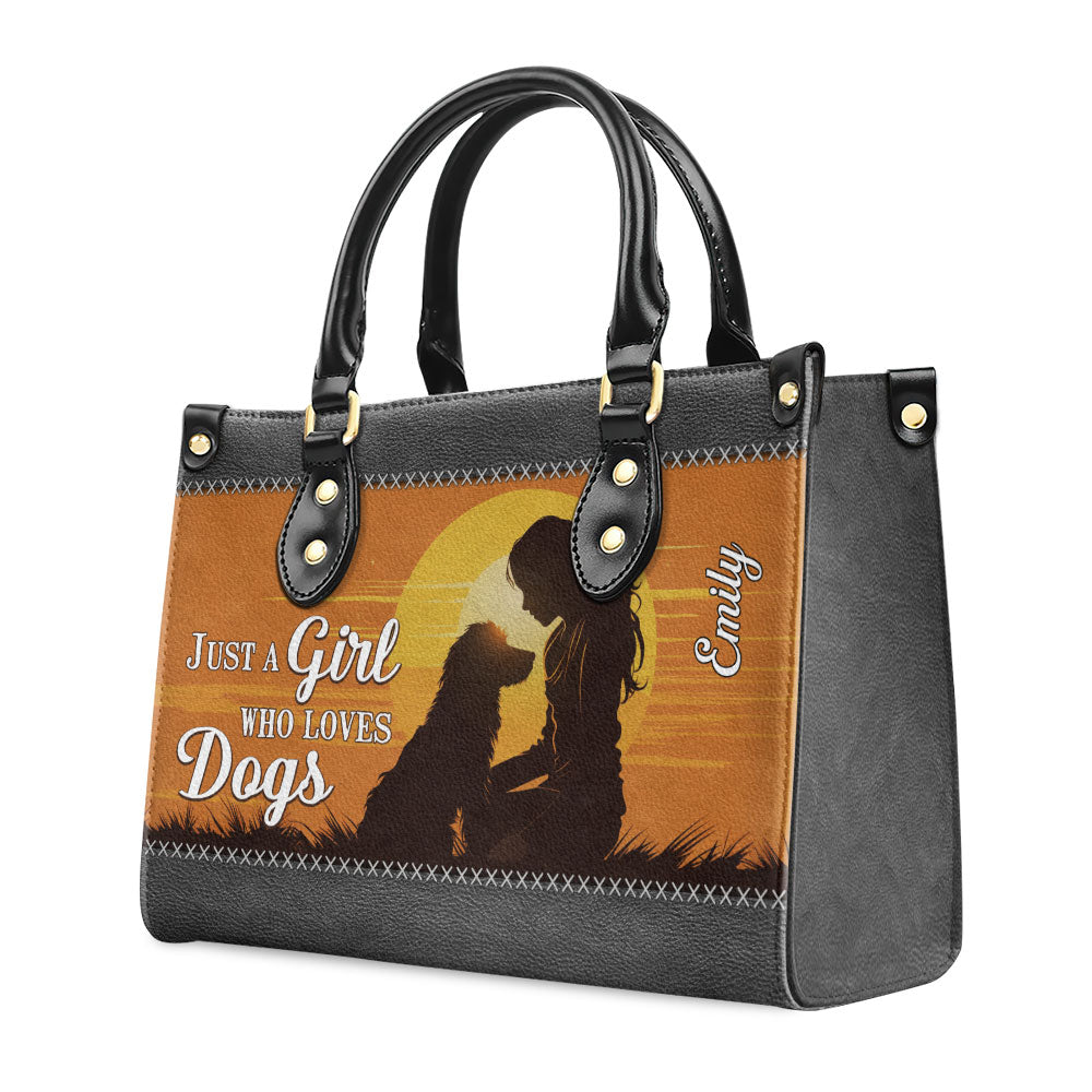 Personalized Custom Leather Bag - A Perfect Gift for Dog - Loving Girls