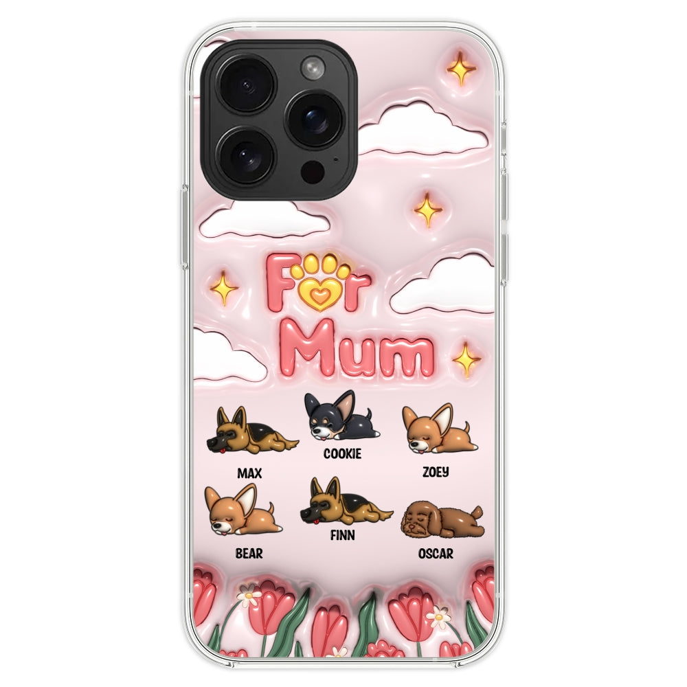 Personalized 3D Inflated Effect Phone Case - Show Your Love for Fur Moms