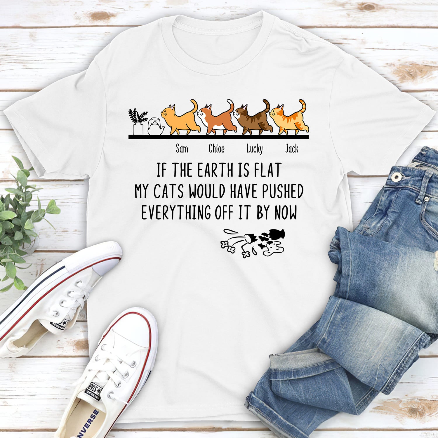 Personalized 'If The Earth Is Flat' Unisex T-shirt - Ideal Gift for Pet Lovers