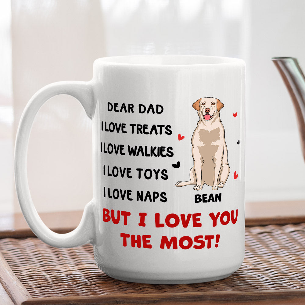 Top-Rated Personalized 'I Love You The Most' Custom Coffee Mug for Pet Lovers