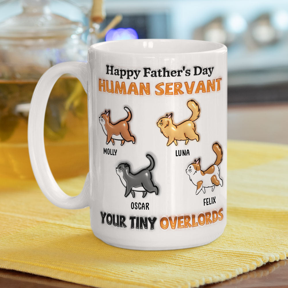 Personalized 3D Inflated Effect Custom Ceramic Mug for Your Tiny Cat Lover
