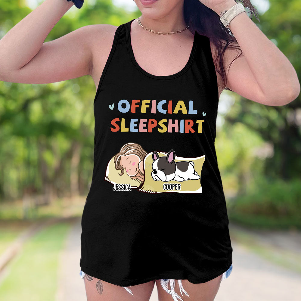 Personalized Custom Women's Summer Pet Lover Sleeping Tank - Version 2
