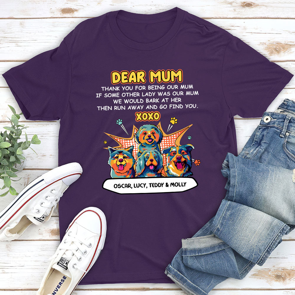 Personalized Pop Art 'Dear Dad XOXO' Unisex T-shirt - Ideal Gift for Pet Lovers