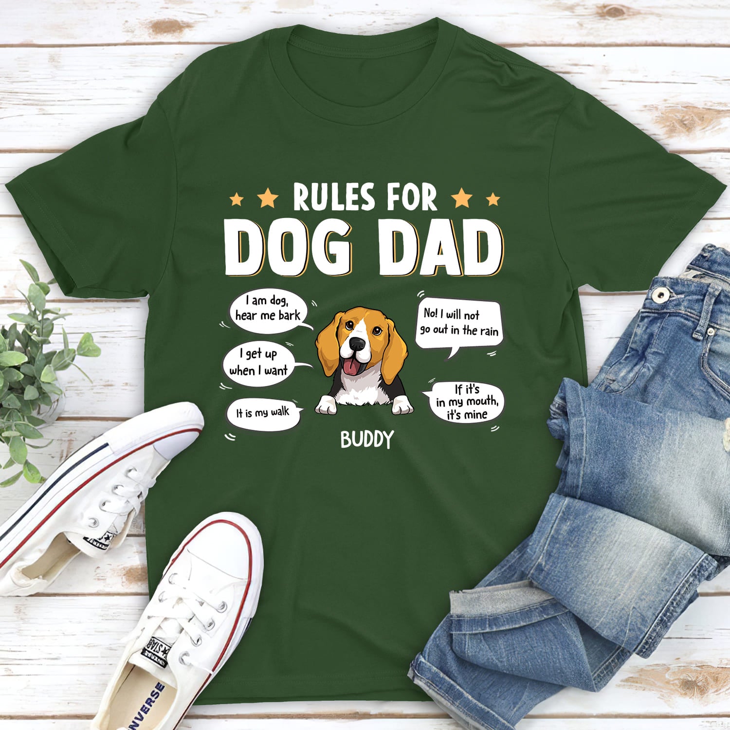 Customizable Unisex Dog Parent Rules T-shirt - Ideal Gift for Pet Lovers