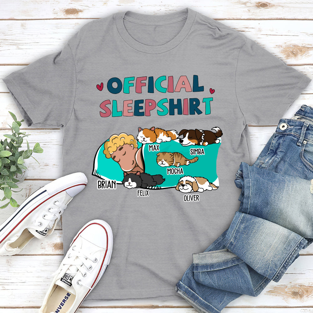 Personalized Custom Unisex Sleeping Pet Sleepshirt - Ideal Gift for Pet Lovers