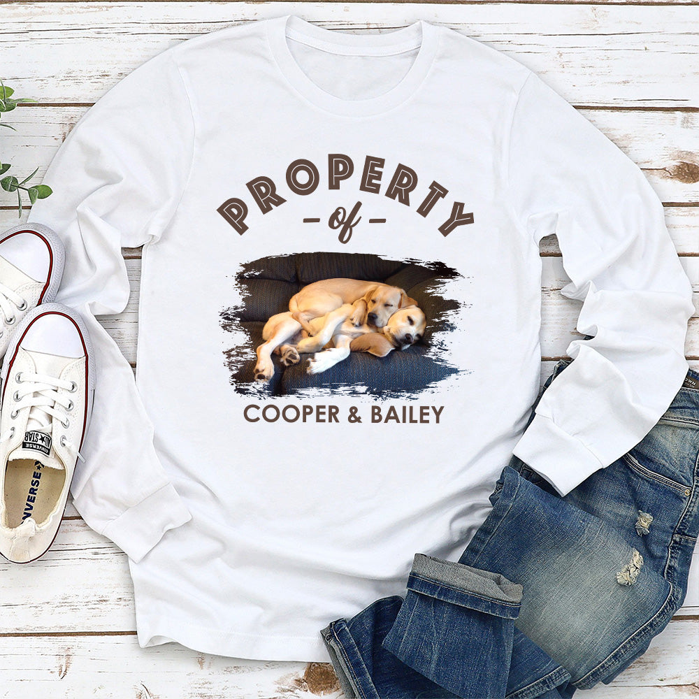 Customizable Personalized Long Sleeve T-shirt for Dog Lovers