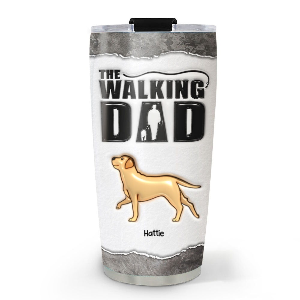 Personalized 3D Inflated Effect Tumbler - Walk with Memories of Dad