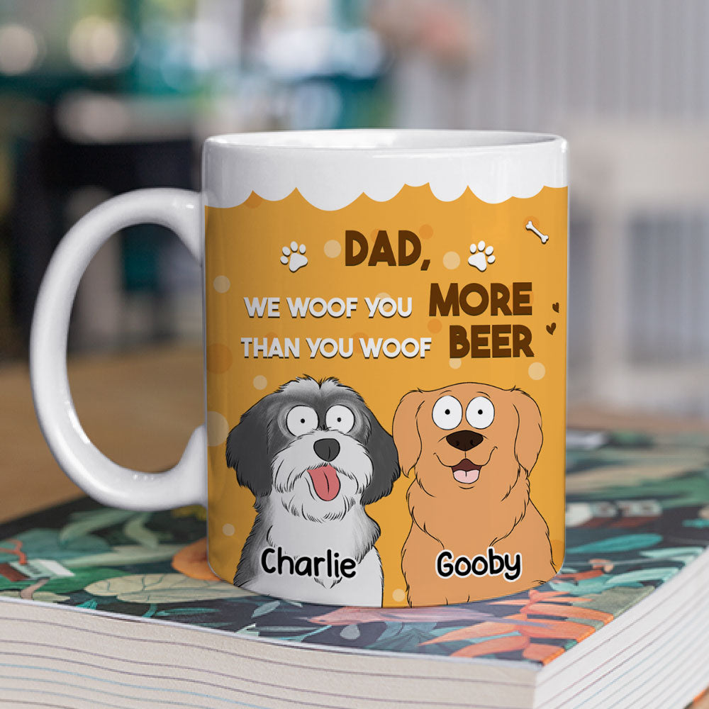 Personalized Woof-Inspired Custom Coffee Mug - More Than Just a Beer Companion
