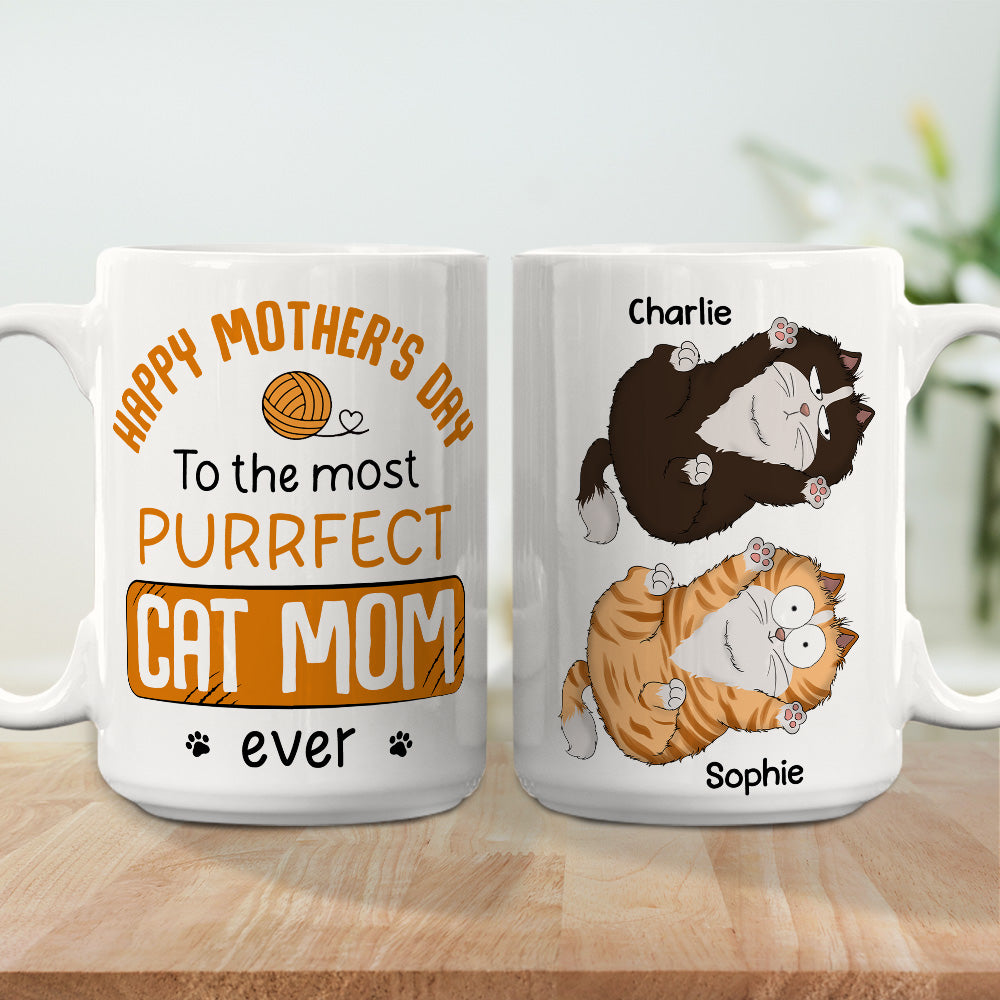 Purrfectly Personalized Custom Coffee Mug for Cat Moms