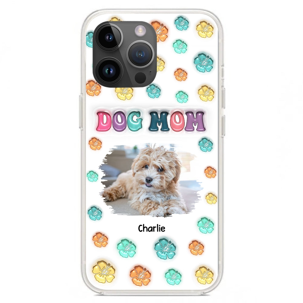 Customizable 3D Inflated Effect Dog Mom Summer Photo Personalized Phone Case