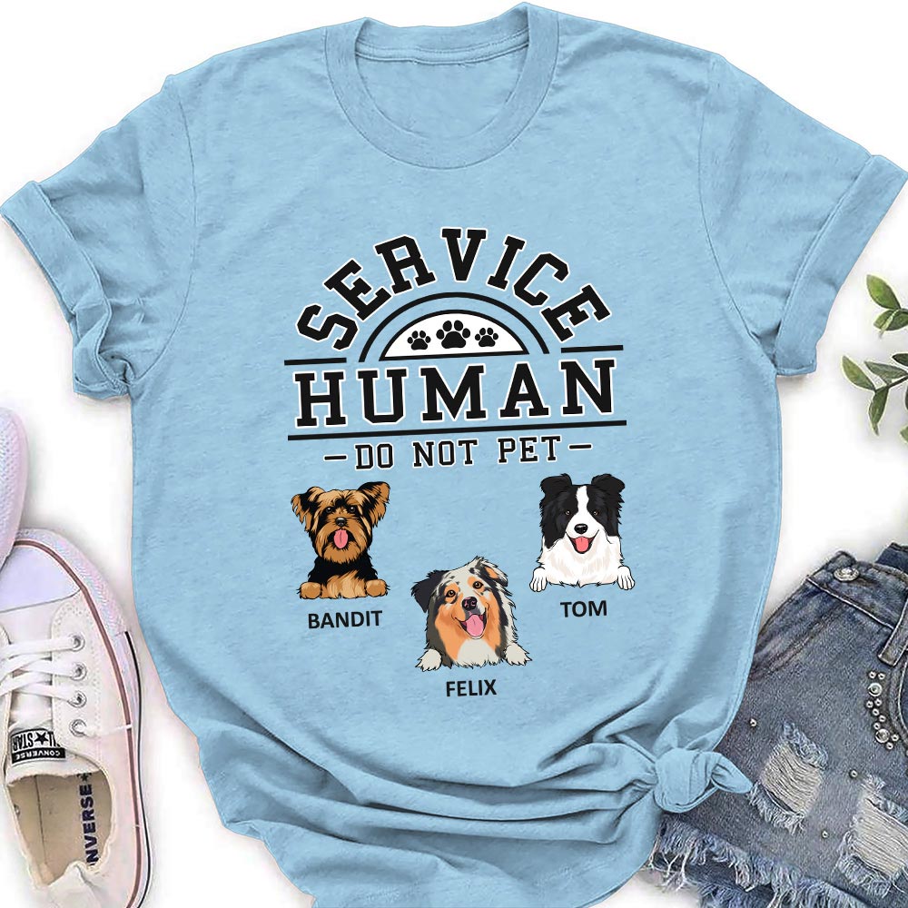 Customizable Women's Dog Service Human Logo T-shirt - Ideal Gift for Pet Lovers