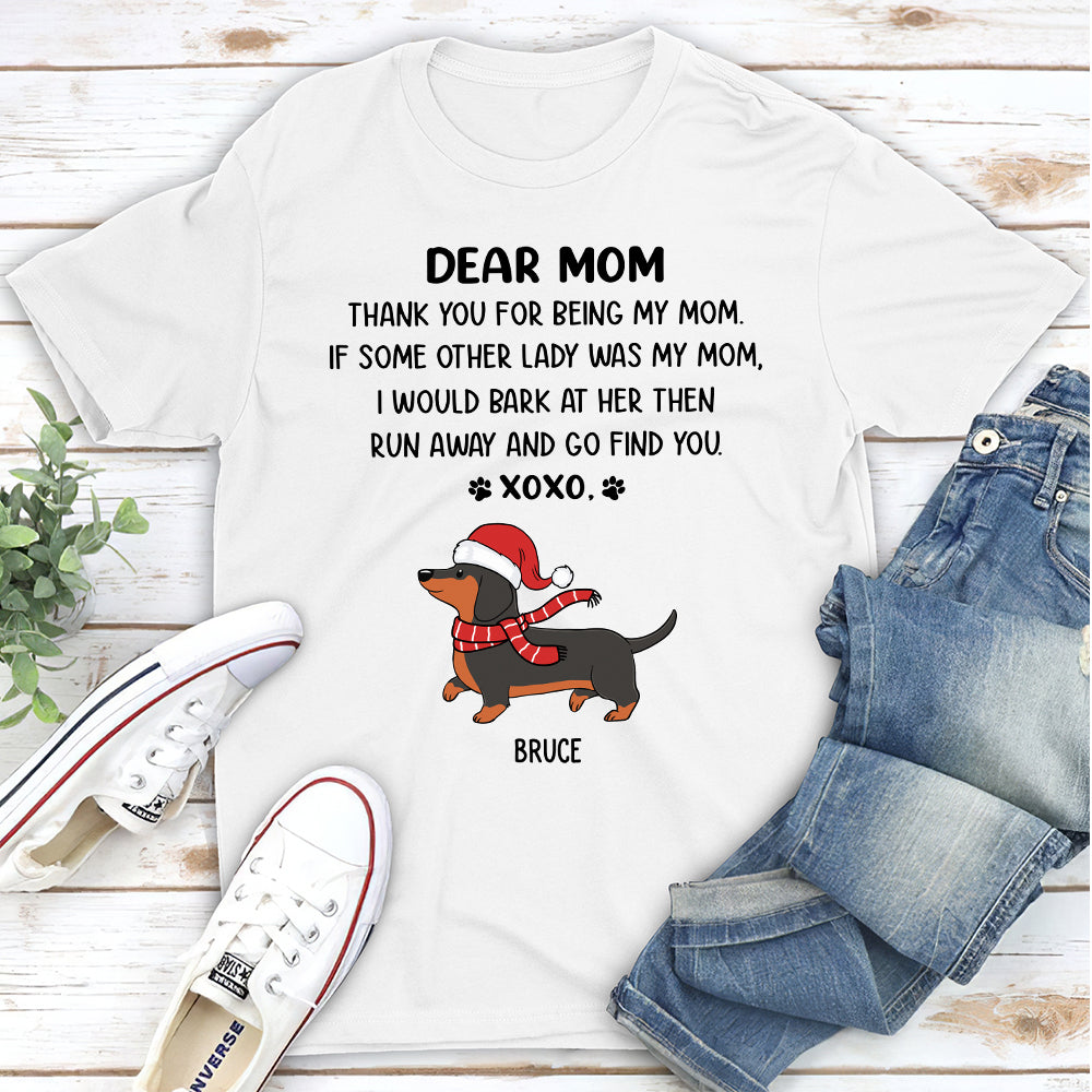 Dear Mom/Dad XoXo Christmas Personalized Unisex Custom T-shirt for Pet Lovers