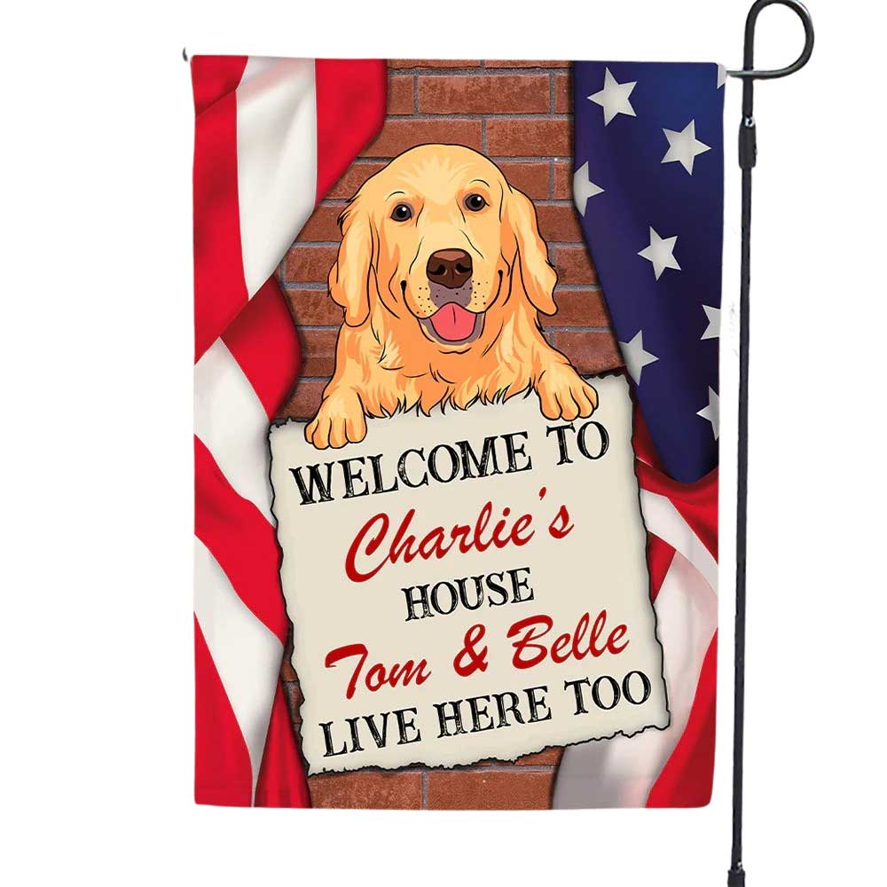Personalized Custom Dog House Welcome Garden Flag - Ideal Gift for Pet Lovers